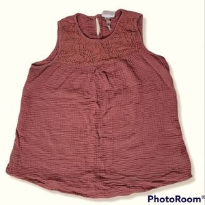 Cute Dusty Pink Rose Tank Top